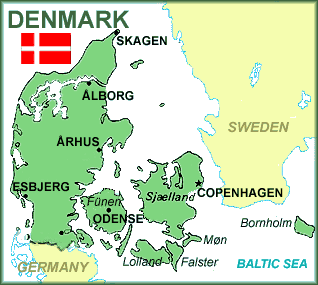 Map of Denmark